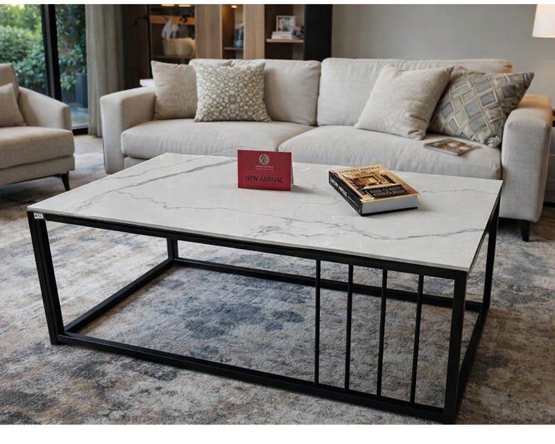 CENTER COFFEE TABLE RECTANGLE SHAPE IRON FRAME - Image 1